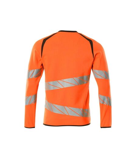 Sweat Motif/style Deux Tons Accelerate Safe Premium Homme Orange Fluo Anthracite Foncé Mascot