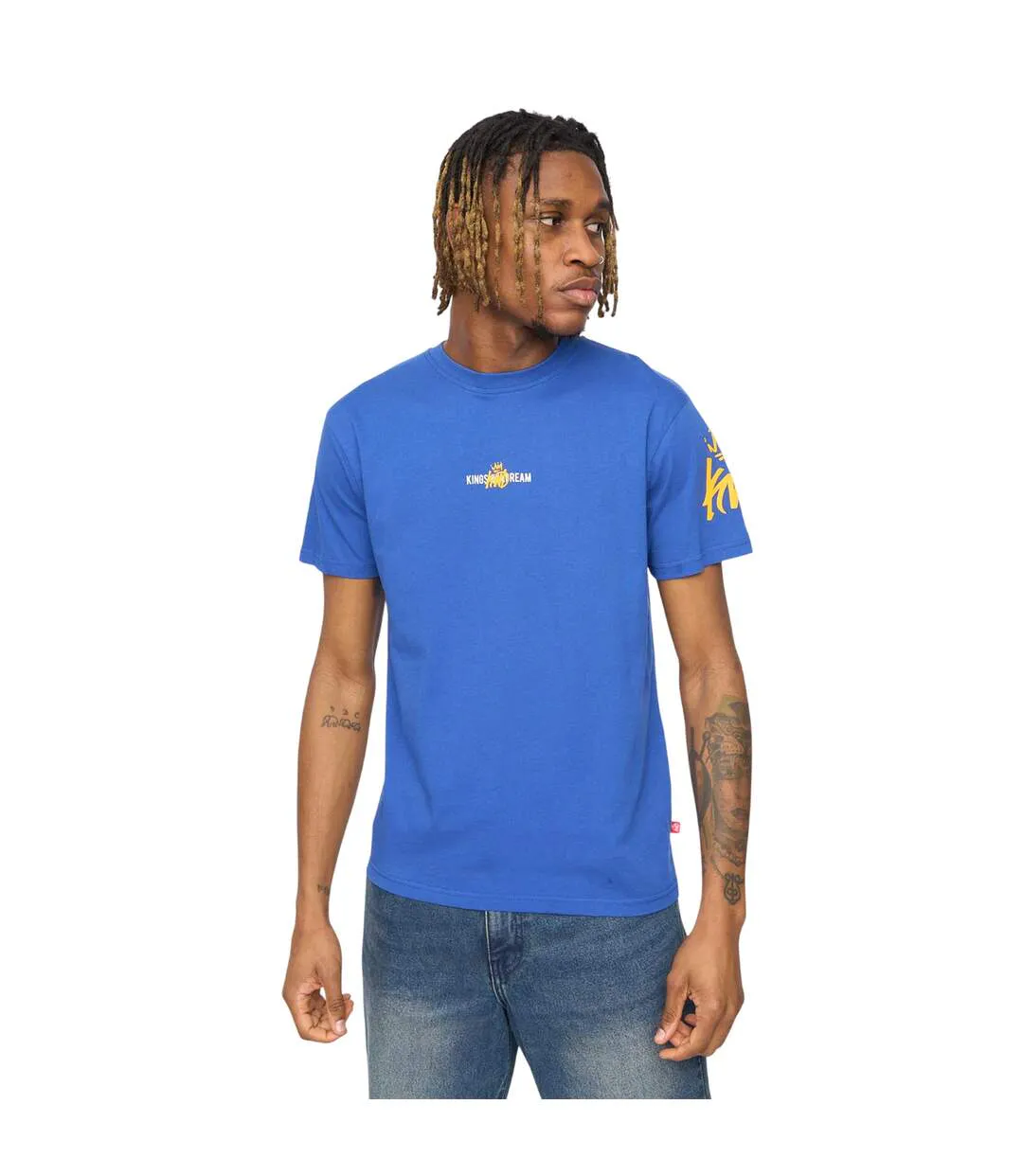 Mens Built T-shirt Blue Kings Will Dream-2