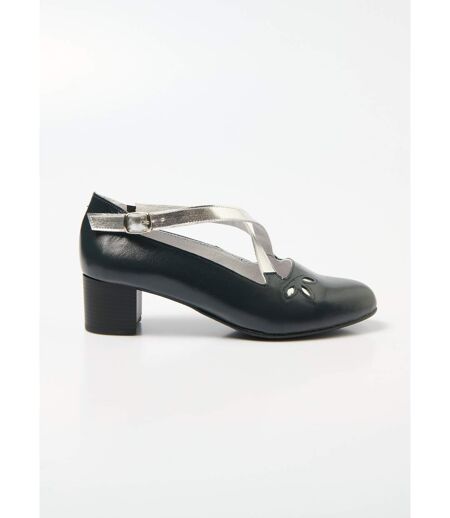 Escarpins brides croisées cuir largeur confort
