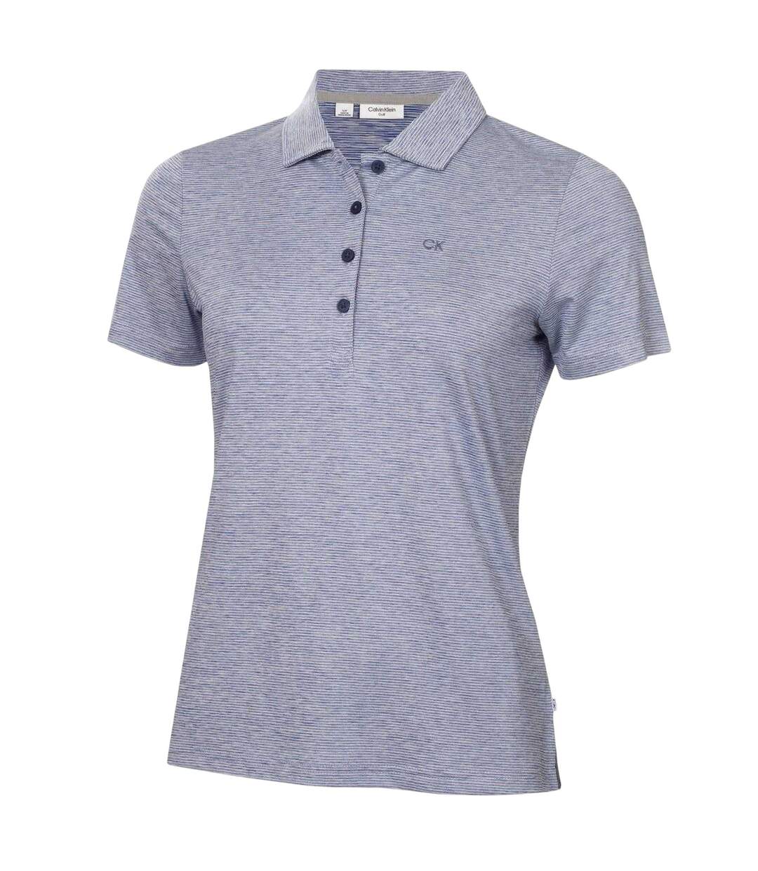 Polo Motif/style Fines Rayures Femme Bleu Marine Foncé Calvin Klein-1
