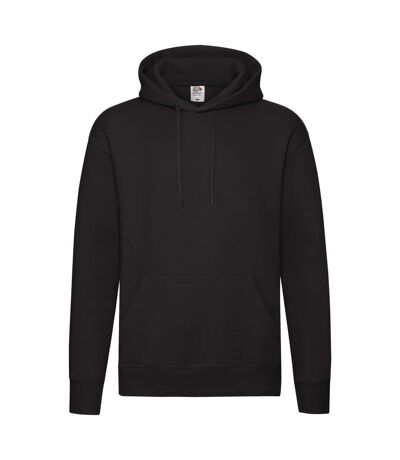 Mens Premium Hoodie Black Fruit Of The Loom