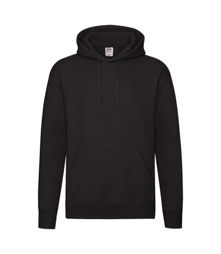 Mens Premium Hoodie Black Fruit Of The Loom
