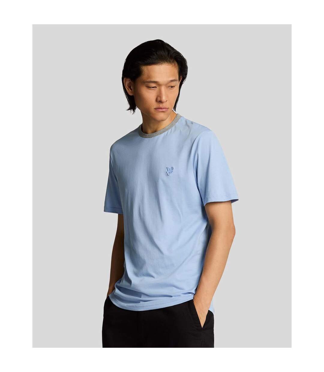 T-shirt Superfine Homme Bleu Lyle & Scott-2