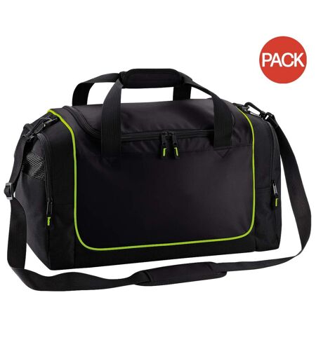 Sac de sport Quadra Teamwear Locker - 30 litres (Lot de 2) (Noir/Citron vert) (One Size) - UTBC4443