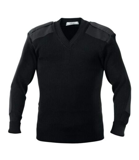 Yoko Mens V-Neck NATO Security Sweater / Workwear (Black)