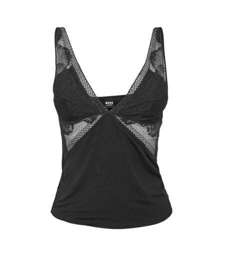 Haut De Pyjama Motif/style Pivoine Femme Noir Boss