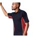 Gamegear® Mens Track Pique Short Sleeve Polo Shirt Top (Black/Red/White)