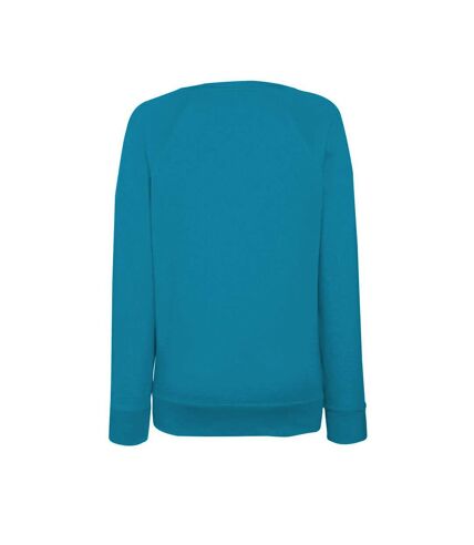 Fruit OF The Loom Ladies Fitted Lightweight Raglan Sweatshirt (240 GSM) (Azure Blue) - UTBC2656