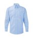 Russell Collection Mens Long Sleeve Easy Care Oxford Shirt (Oxford Blue) - UTBC1023
