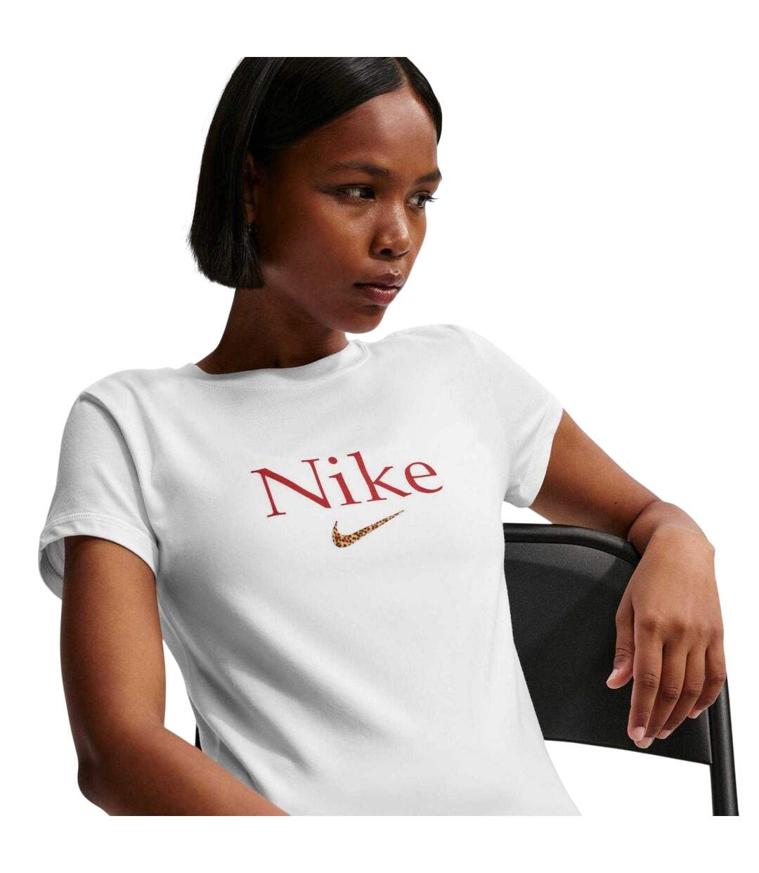 Womens/ladies Cropped T-shirt White Nike-4