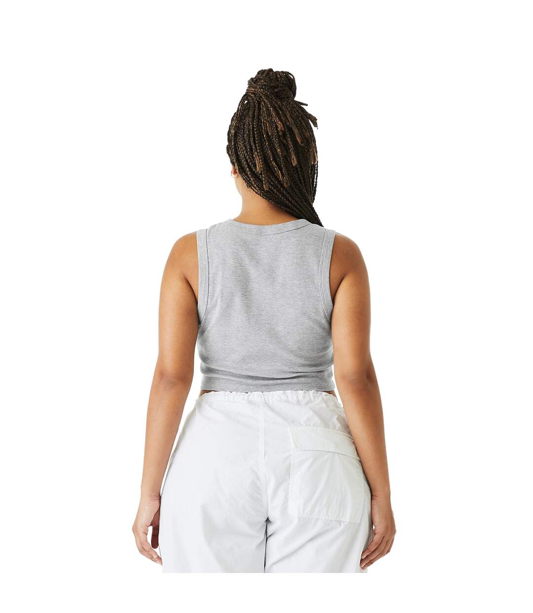 Débardeur Femme Gris Clair Chiné Bella + Canvas-3