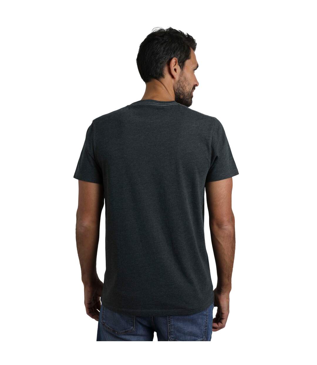 Mens summer sector graphic t-shirt washed black Weird Fish-3