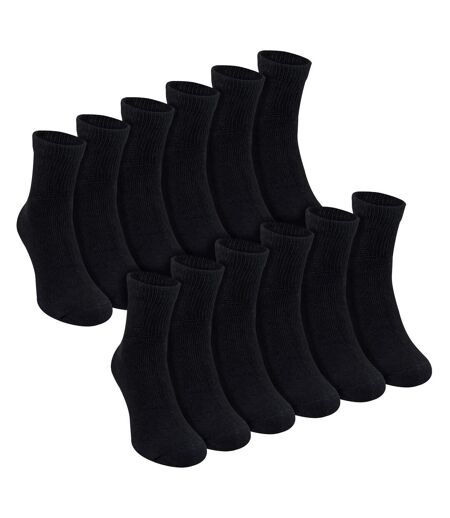 12 Pairs Mens Diabetic Ankle Socks Cotton Blend Non Elastic Comfort Socks