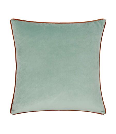 Roar piped velvet cushion cover 43cm x 43cm teal Little Furn