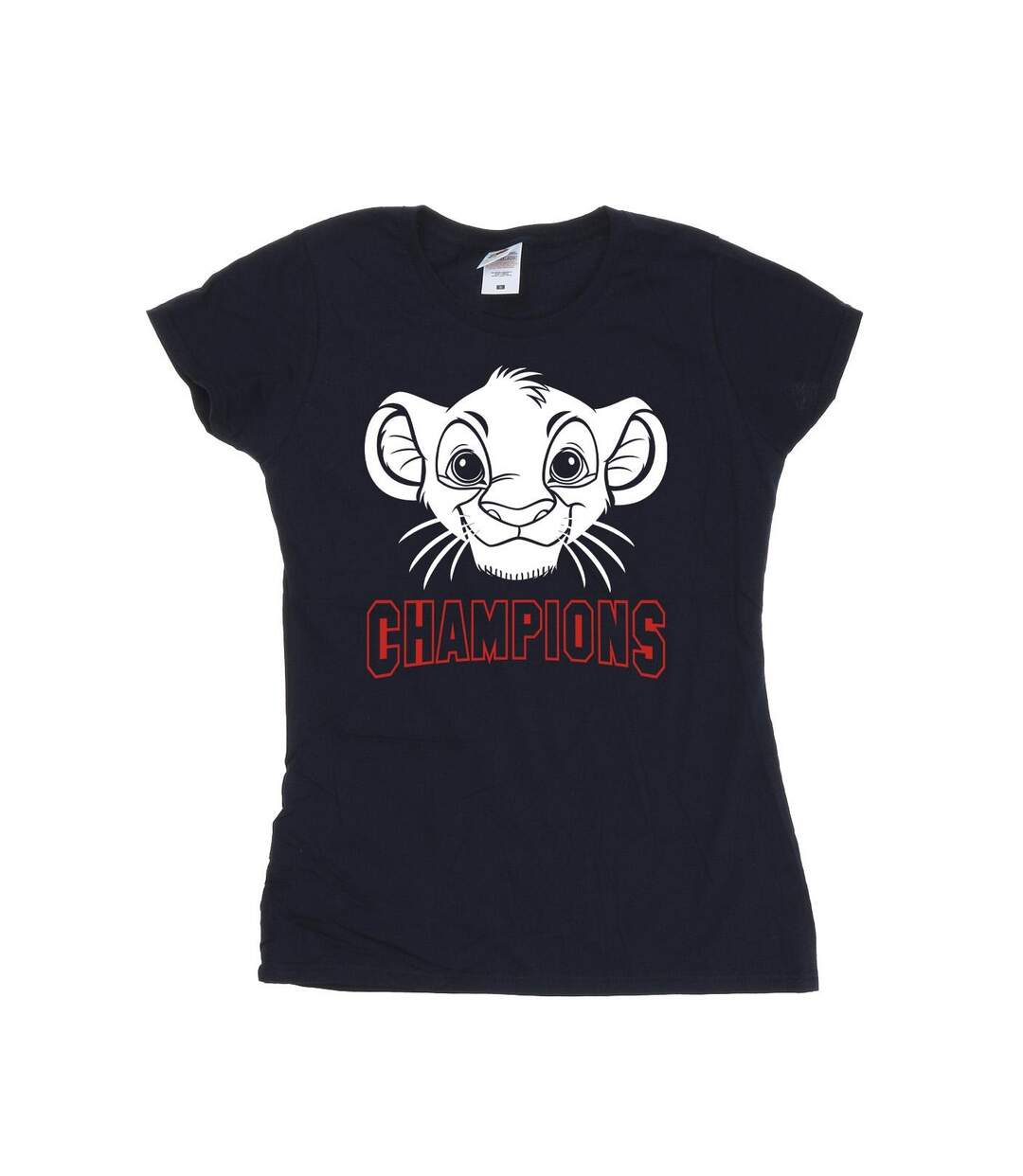 Disney Femmes/Les femmes Le Roi Lion Simba Face Champion Cotton T-Shirt (Bleu marine) - UTBI25242-1