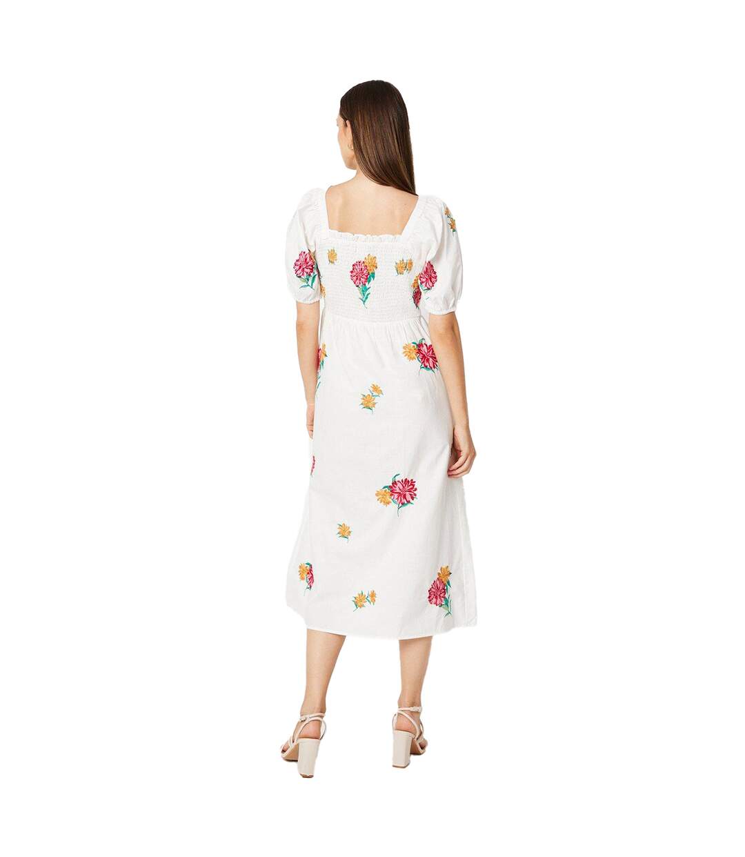 Robe mi-longue femme blanc cassé Dorothy Perkins-2