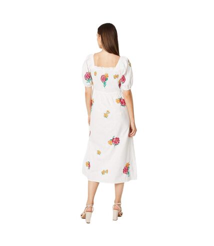 Robe mi-longue femme blanc cassé Dorothy Perkins