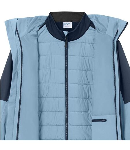 Veste 3 en 1 - Homme - JN1378 - bleu laiteux et bleu marine
