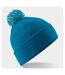 Bonnet snowstar adulte bleu ciel / blanc Beechfield