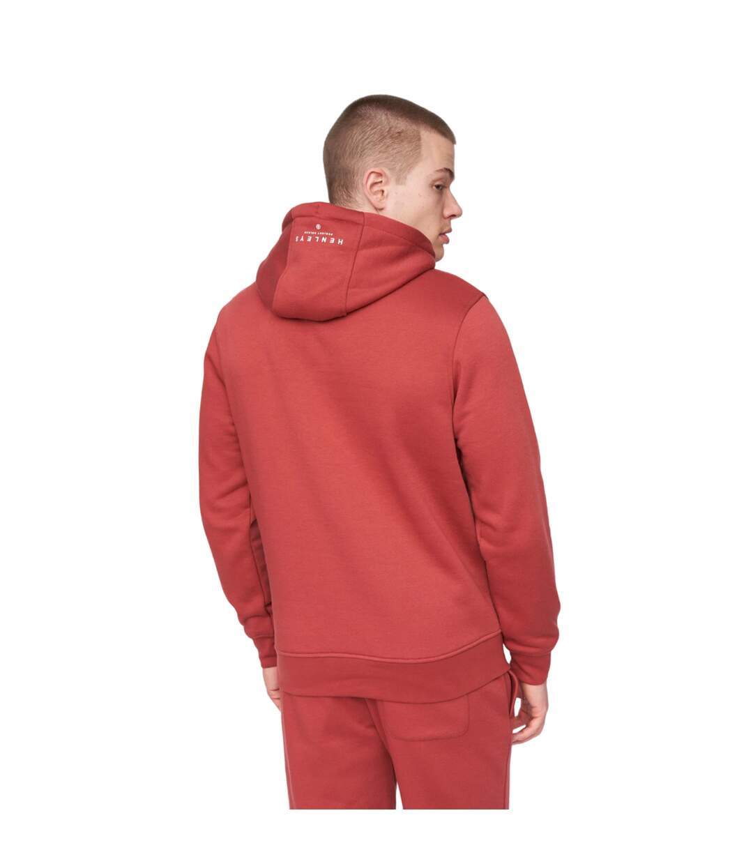 Sweat à capuche curveball homme rouge foncé Henleys-2