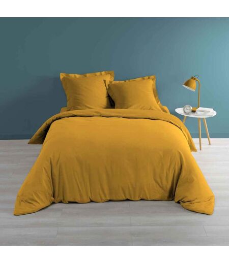 Housse de Couette Percaline 260x240cm Ocre