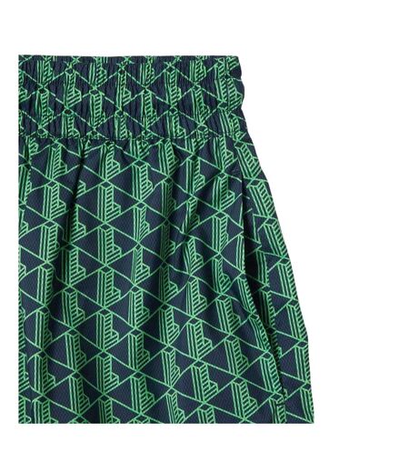 Womens/ladies Monogram Wide Leg Shorts Multicoloured Lacoste