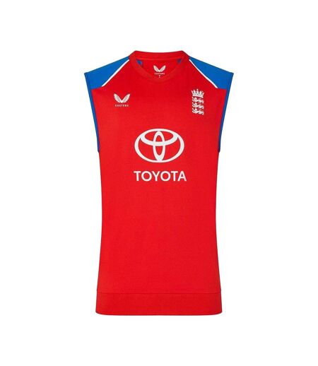 Pull De Cricket Sans Manches Sans Manches Motif/style Cricket D´angleterre It20 2026/2027 Homme Rouge Bleu Castore