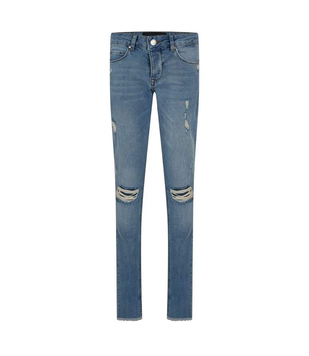 Womens/ladies Curtis Slim Jeans Blue Wash Criminal Damage-1
