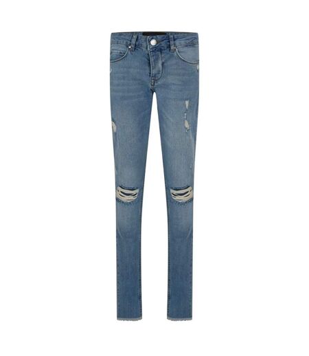 Womens/ladies Curtis Slim Jeans Blue Wash Criminal Damage