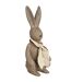 Winter bunny rabbit ornament small grey/ washed grey Hill Interiors