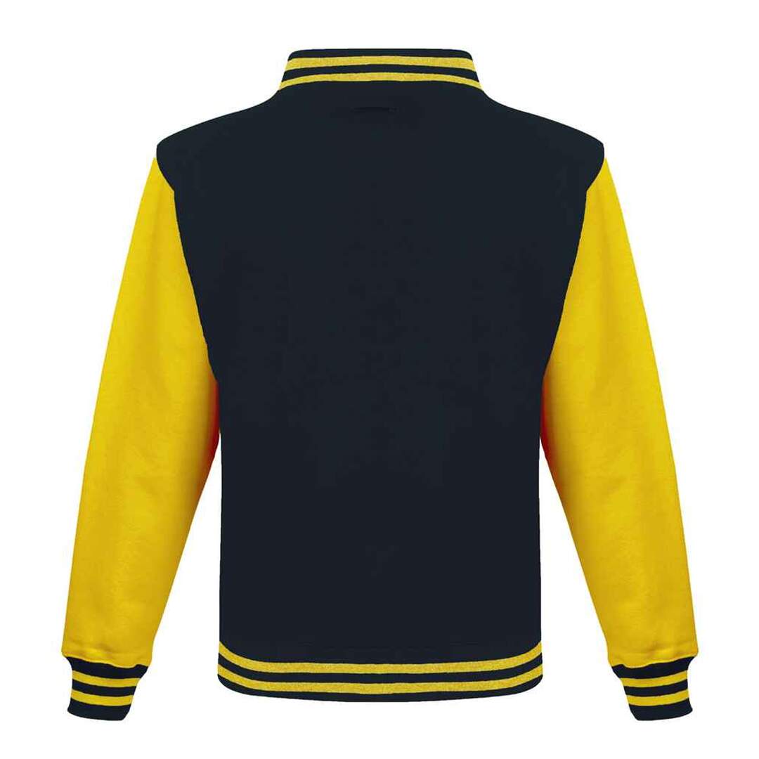 Blouson d´université adulte noir vif / jaune Awdis-2