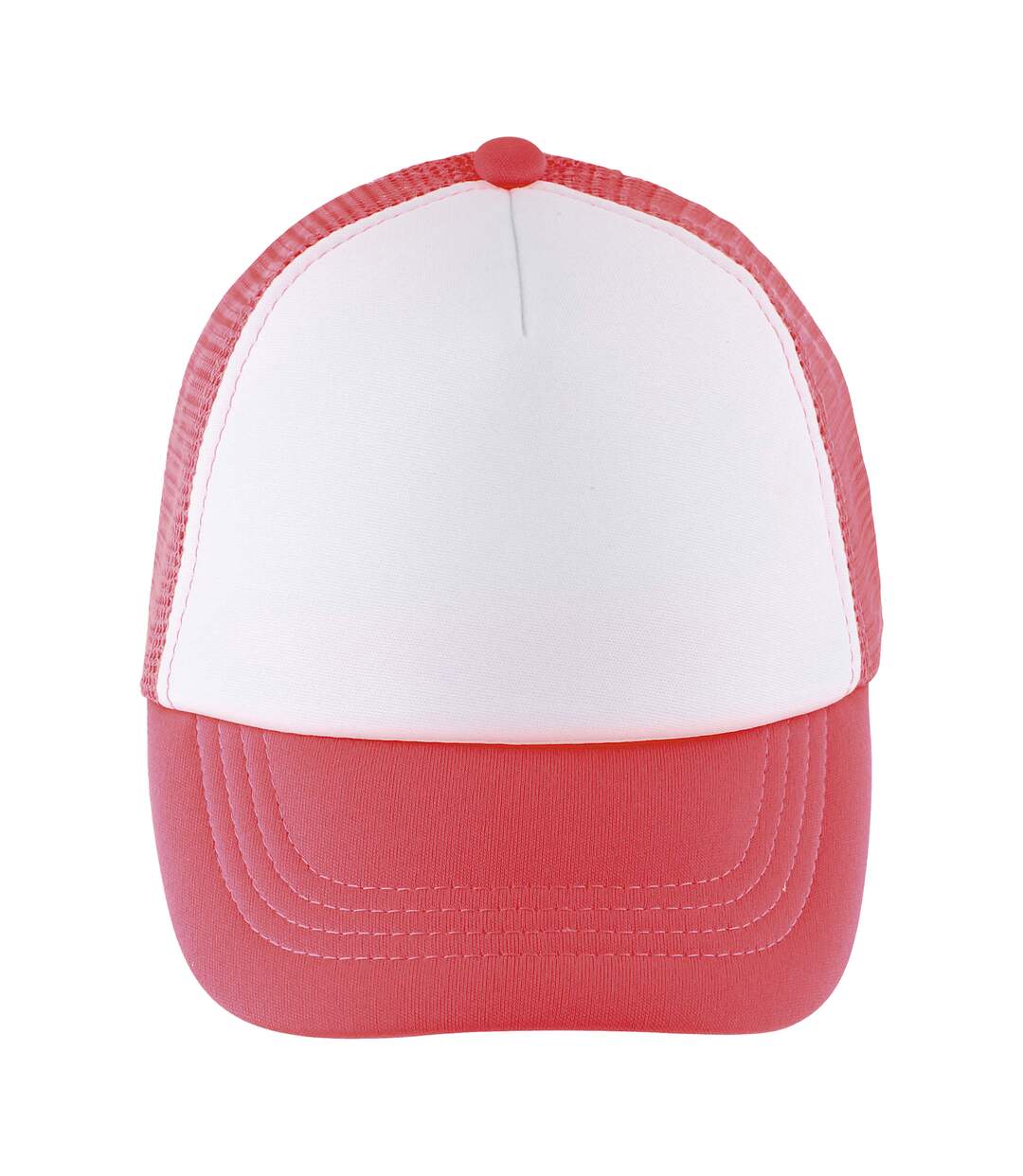 Casquette de baseball bubble enfant blanc / corail néon SOLS-1