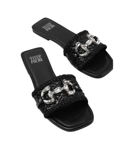 Womens/ladies Sandals Black Where´s That From