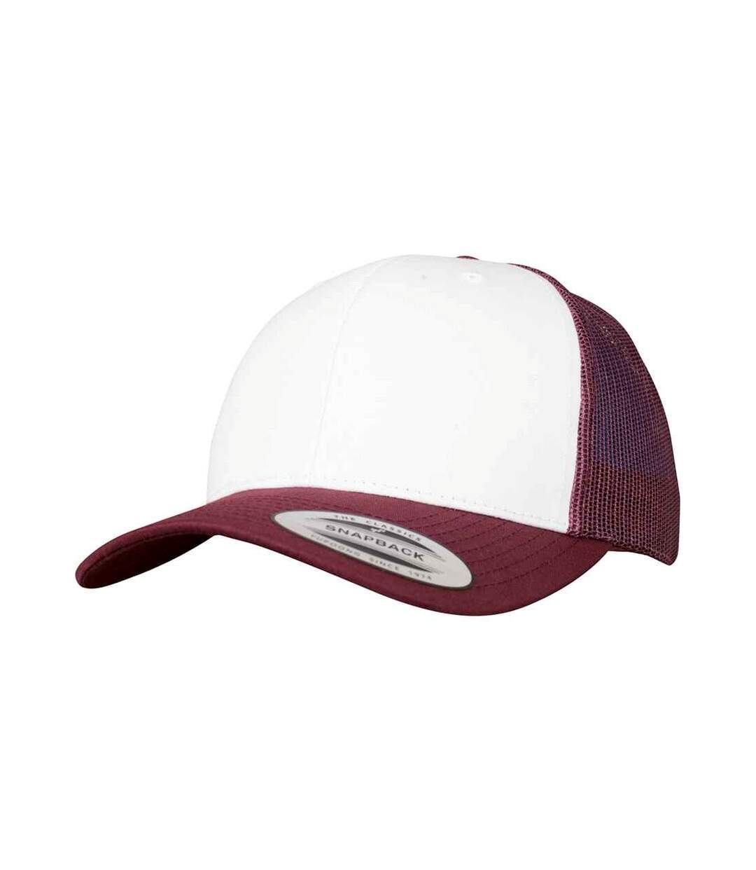 Casquette trucker pourpre / blanc Flexfit-1