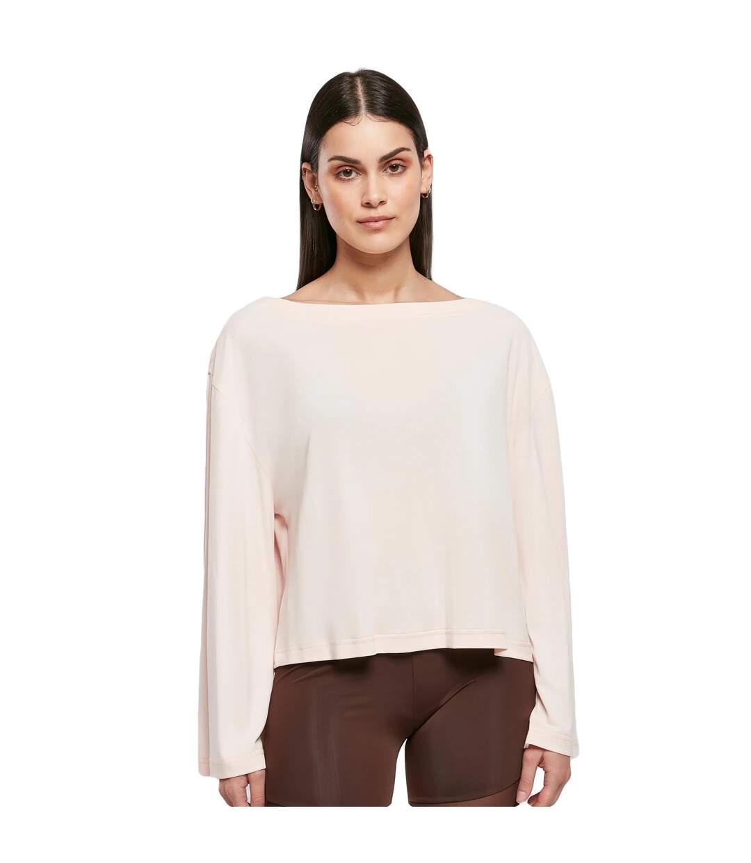 T-shirt Manches Longues Femme Rose Urban Classics-3