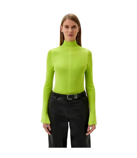 Sweat Manches Longues Frescia Femme Jaune Vif Boss