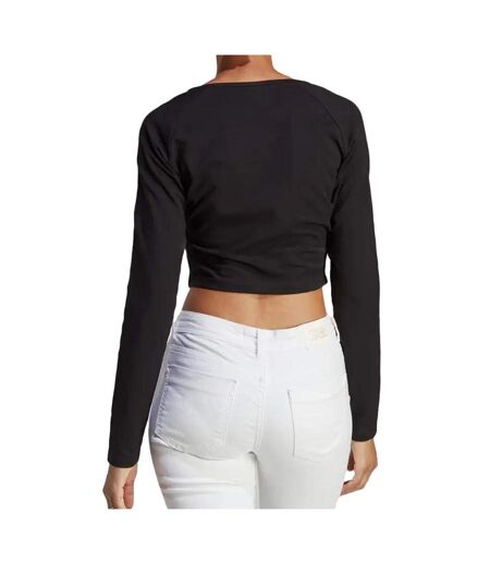 Top noir femme adidas long sleeve - l