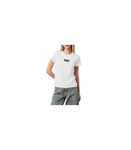 Womens/ladies Graphic Print T-shirt White Levis