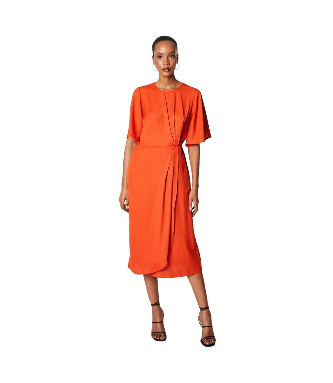 Robe mi-longue femme rouille Principles-1