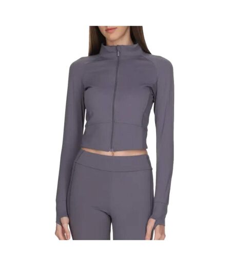 Veste de yoga grise femme soul studio basic