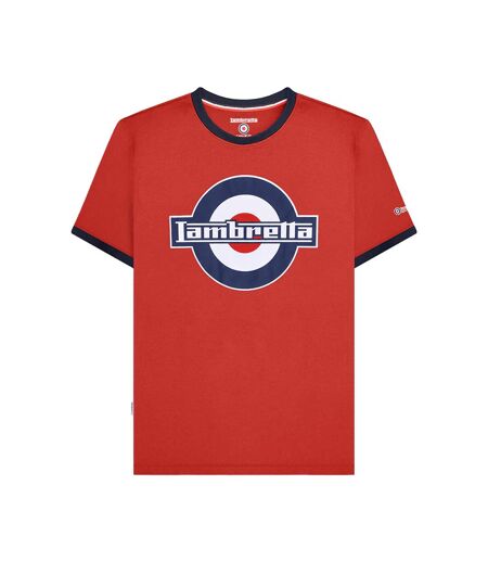T-shirt Ss25 Homme Rouge Bleu Marine Lambretta