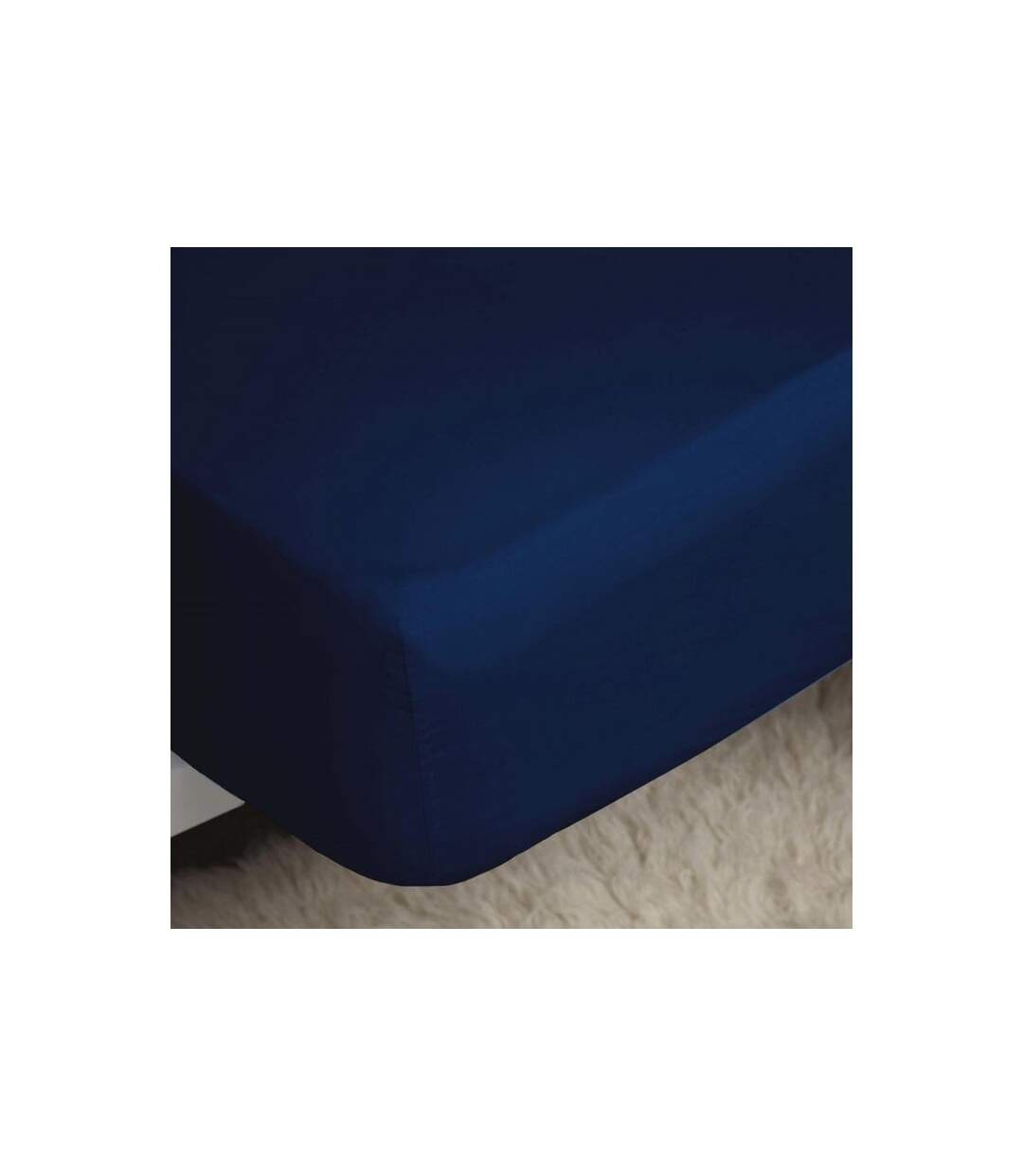 Drap-housse egyptian coton bleu marine Belledorm