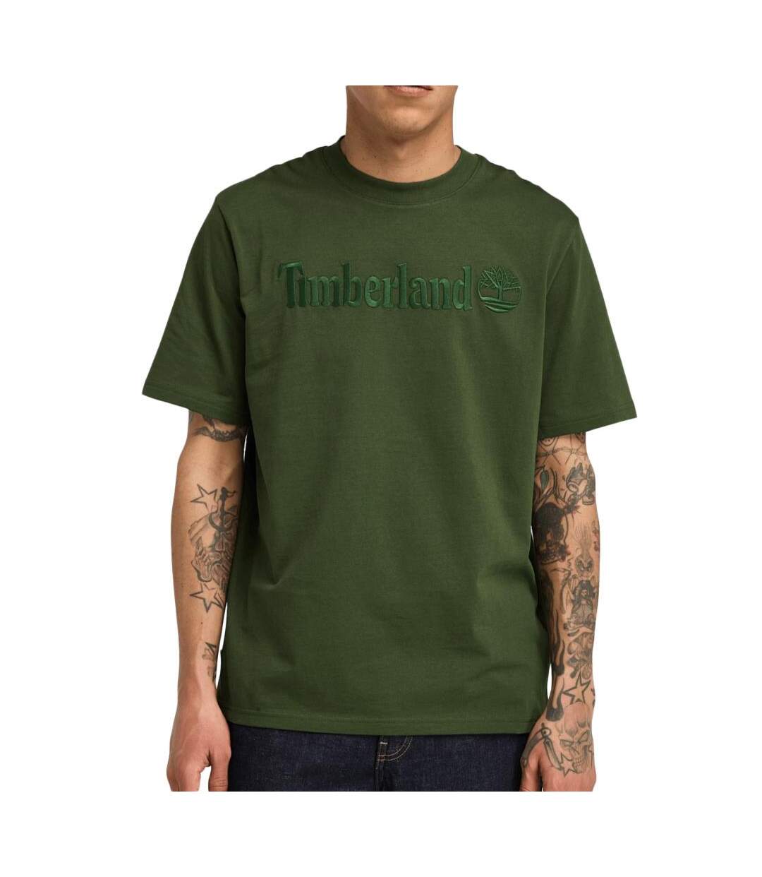 T-Shirt vert homme timberland tb0a6 - l-1