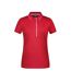 Polo Motif/style À Rayures Femme Rouge Blanc James And Nicholson-1