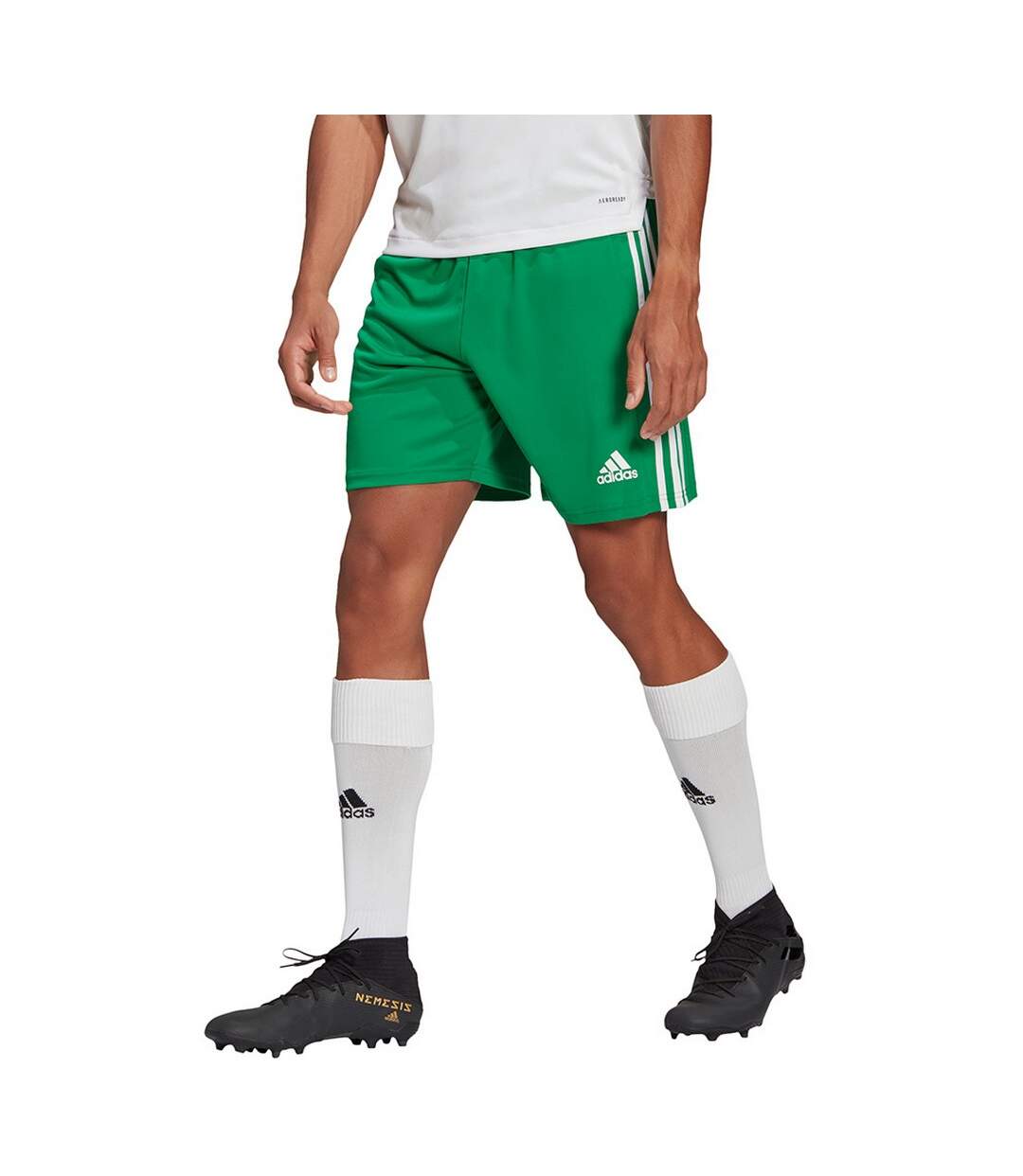 Short Squadra Homme Vert Blanc Adidas-1