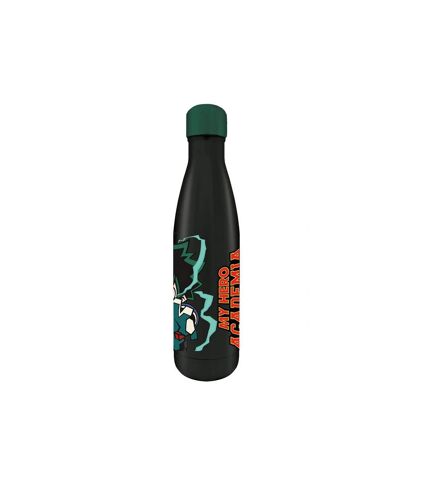 My Hero Academia Chibi Metal Water Bottle (Black/Green/Red) (One Size) - UTPM7816