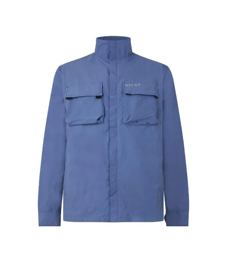 Mens Statlo Nylon Overshirt Blue Nicce