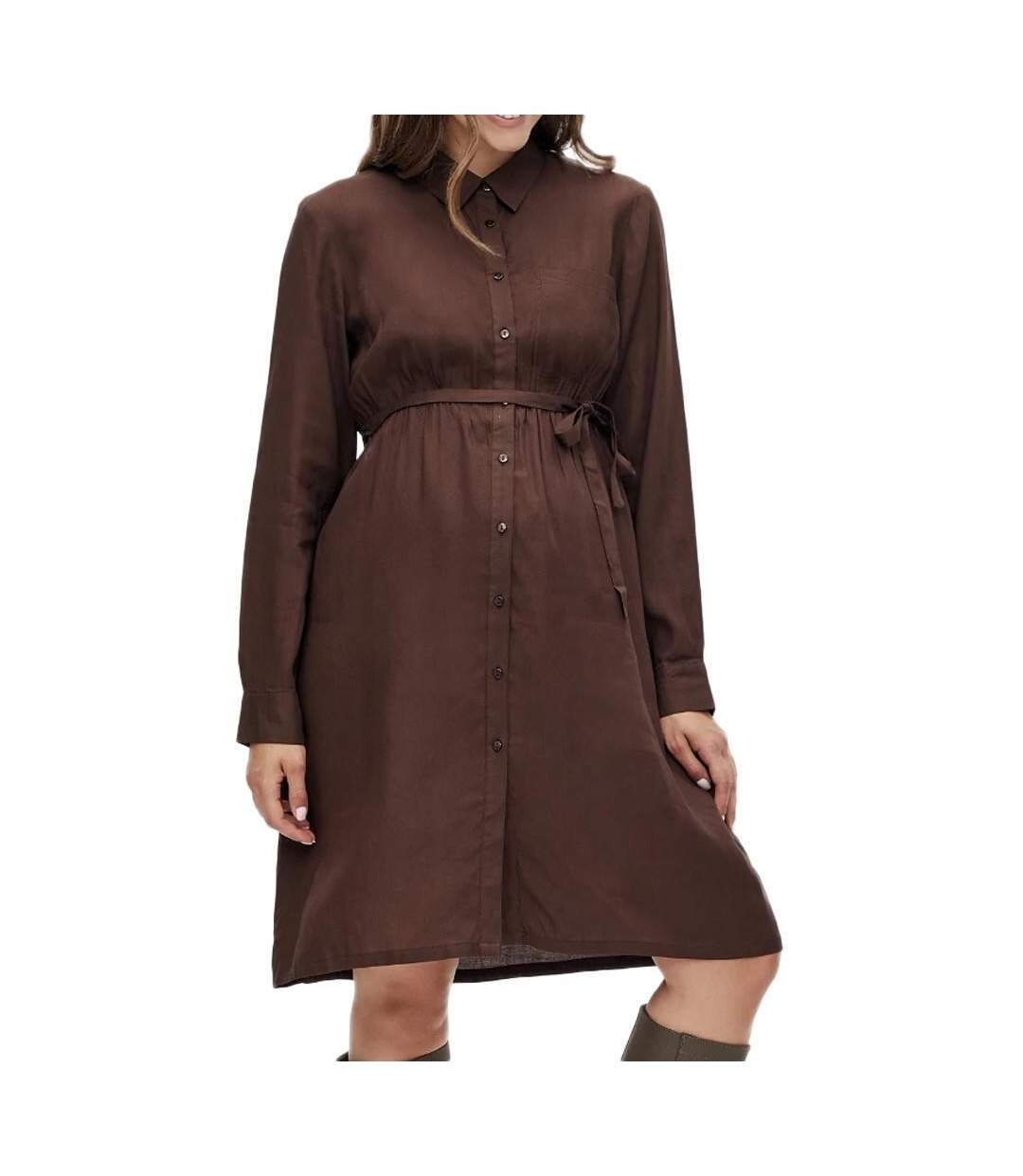 Robe Marron Femme Mamalicious Lia - L-1