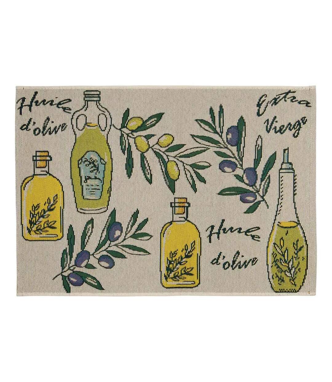 Tapis de Cuisine Antidérapant Garrigue 60x90cm Beige-1