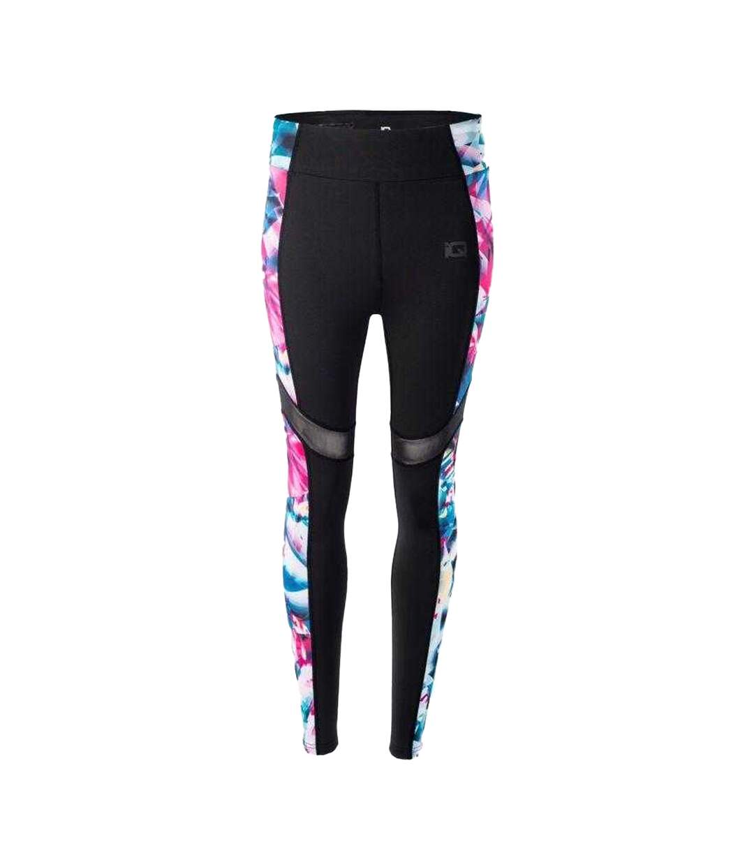 Womens/ladies Malia Leggings Black Multicoloured IQ-1